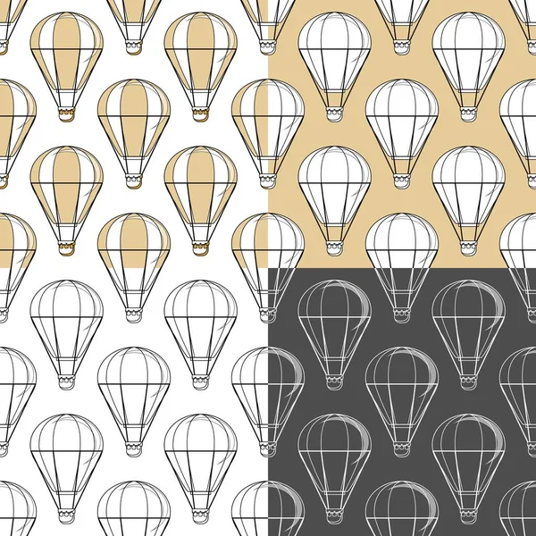 Air balloons seamless pattern — Stock Vector