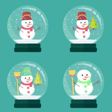 kardan adam Noel dekorasyonu içinde