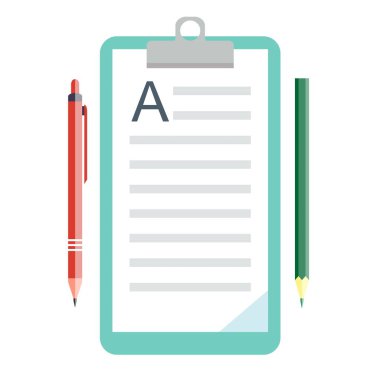 defter, kalem ve kalem.