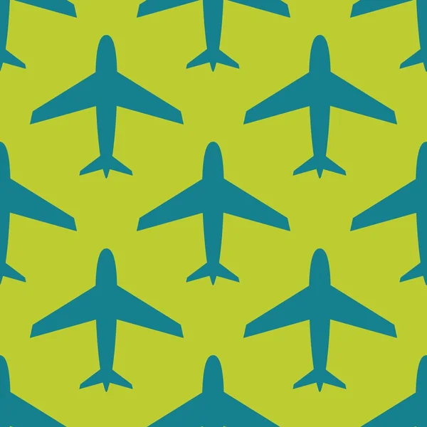 Flugzeug, Vektor nahtloses Muster — Stockvektor