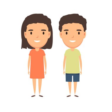 Erkek ve kız - karakterler.