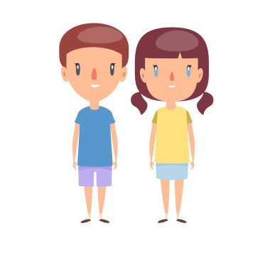 Erkek ve kız - karakterler.