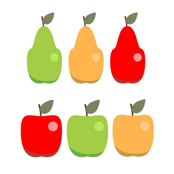 Яблука й груші — стоковий вектор