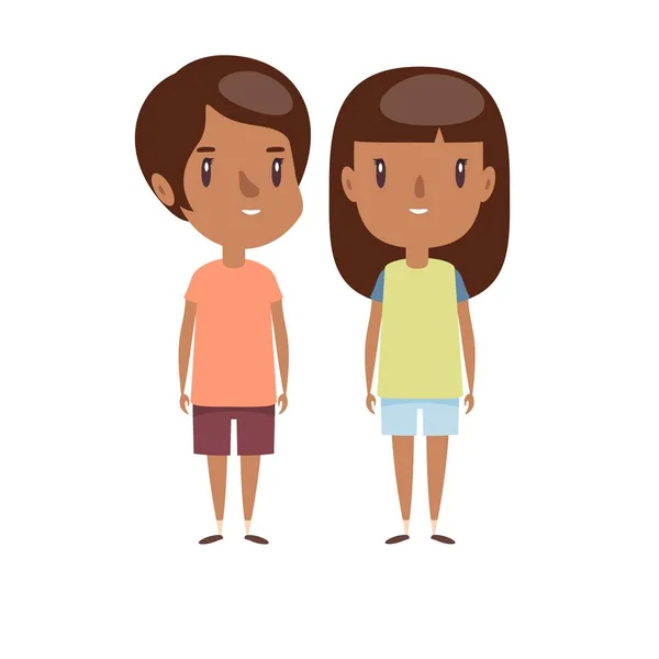 Boy and girl - characters. — Stock Vector