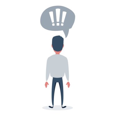 Hüsrana uğramış iş adamı ya da tezgahtar. Moda tarzında basit bir erkek karakter,