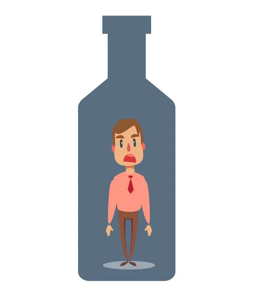 Alcoolisme. Illustration conceptuelle de l'alcoolisme. — Image vectorielle