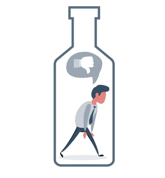 Alcoolismo. Ilustração conceitual para o alcoolismo. — Vetor de Stock