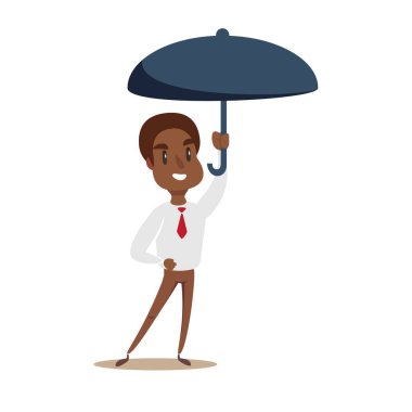 bir şemsiye ile iş adamı