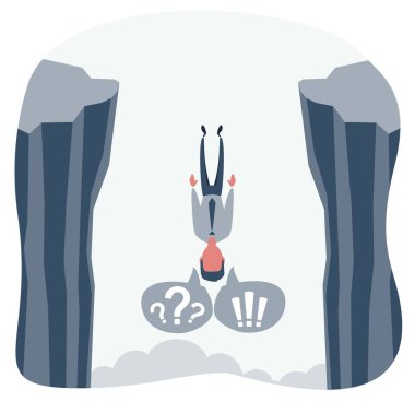 İşadamı uçuruma, krize, iflasa düşer..