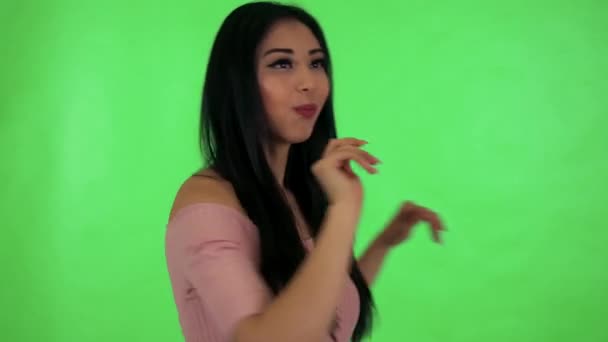 Attraente asiatico donna danza — Video Stock