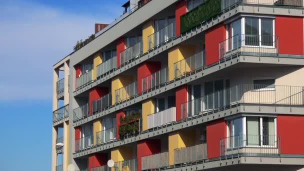 Modern high-rise block of flats — Stock Video