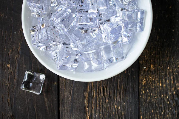 Ice Cubes Artificial Crystal Clear Transparent Piece Concept Food Background — Stock Photo, Image