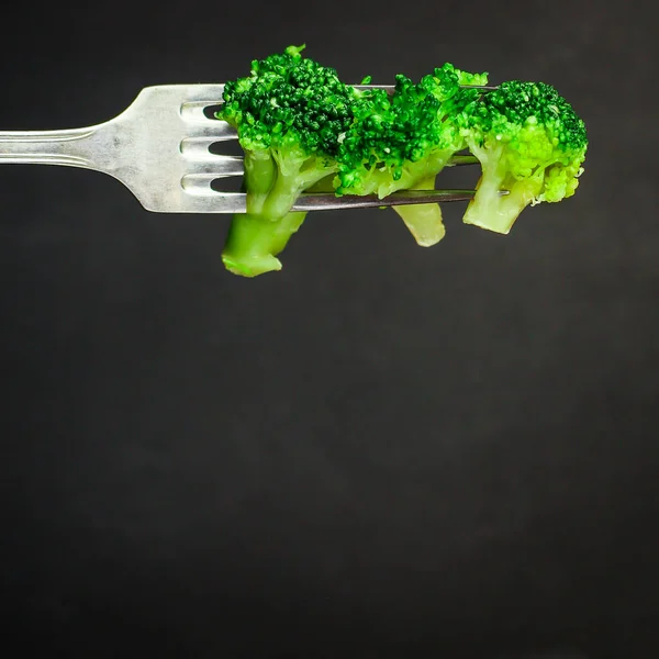 Brokoli Kubis Hijau Segar Konsep Menu Latar Belakang Pemandangan Atas — Stok Foto