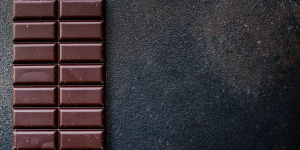 Chocolade Heerlijke Cacao Dessert Stukjes Achtergrond Bovenaanzicht Kopieer Ruimte Snoepjes — Stockfoto