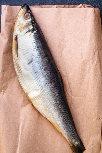 Peixe Arenque Comida Saudável Salgada Crua Especiarias Conceito Menu Fundo — Fotografia de Stock