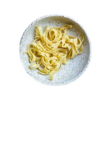 Pasta Tagliatelle Hauptgericht Italienische Küche Menükonzept Hintergrund Ansicht Von Oben — Stockfoto
