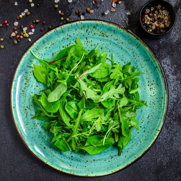 Gezonde Salade Bladeren Meng Salade Meng Micro Groene Sappige Snack — Stockfoto