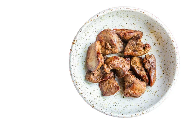 Máj Krém Pörkölt Krémes Mártással Csirke Máj Egészséges Táplálkozás Keto — Stock Fotó
