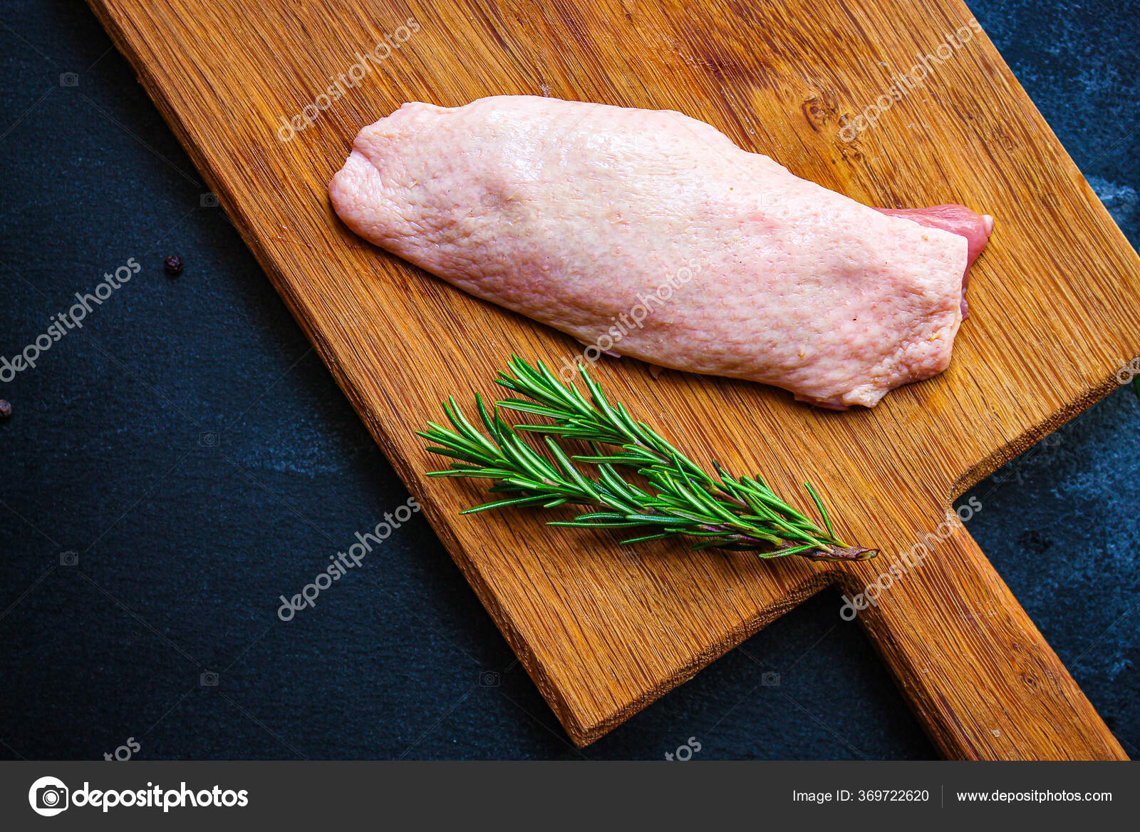 Duck Breast Raw Fillet Meat Grilled Meat Menu Food Background Stock
