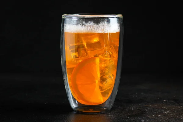 Limonata All Arancia Agli Agrumi Bevanda Ghiacciata Alla Soda Idea — Foto Stock