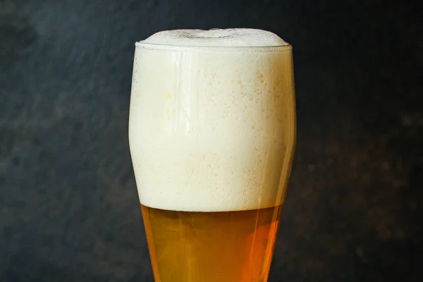 Birra Bicchieri Idea Menu Che Serve Dimensioni Cibo Sfondo Vista — Foto Stock