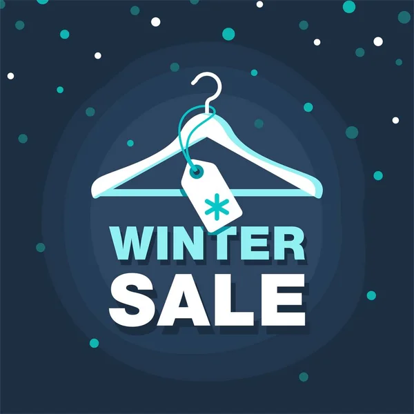 Banner de venda de inverno. Ilustração vetorial — Vetor de Stock