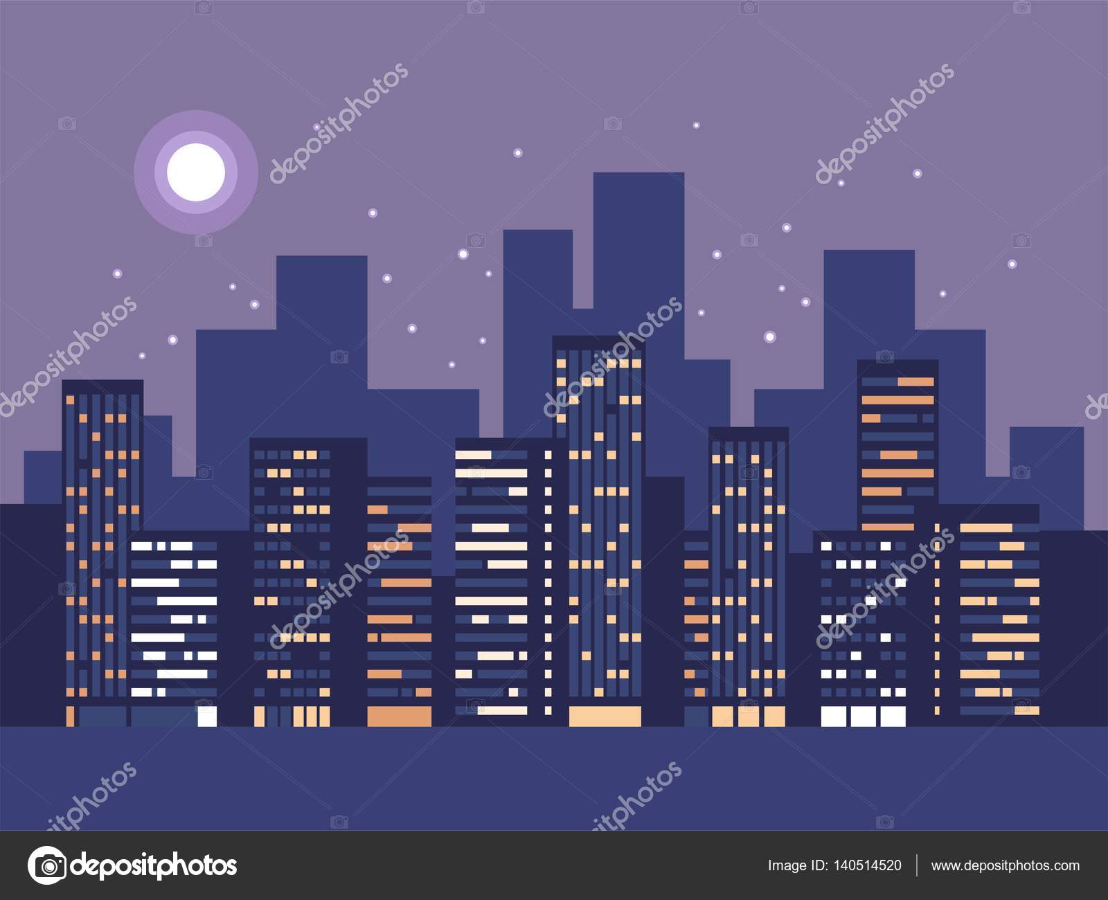 Lua de pixel art e estrelas. ilustração vetorial