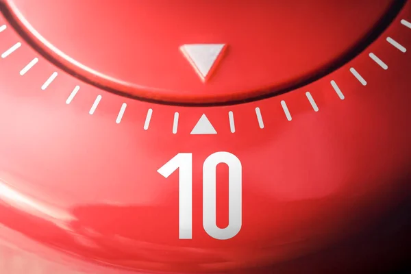 Düz Kırmızı Mutfakta 10 Numara Yumurta Zamanlayıcısı