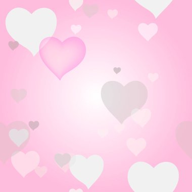 Kalpli soyut bir arka plan. Kusursuz Sevgililer Günü Gri pembe arka plan