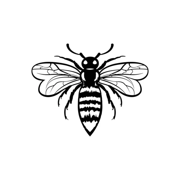 Шаблон Рисунка Иконки Символа Пчелы Векторный Дизайн Подходит Креативной Индустрии — стоковый вектор