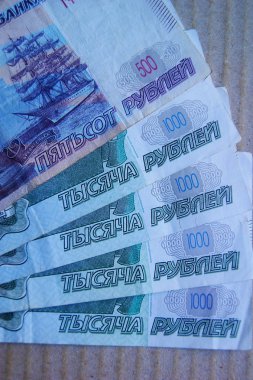 Rublesi, para, bill, Rus para birimi, a bohça-in para yalanlar üzerine tablo, bütçe, ekonomi, finans