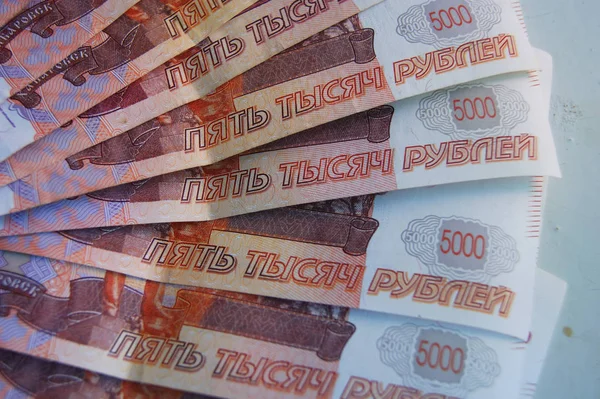 Рубль, гроші, російській валюті, банкноти, Фінанси — стокове фото