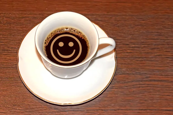 Ötlet, és egy csésze kávét. Reggel jó hangulatban fogalma . — Stock Fotó