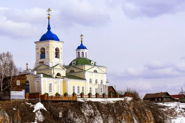 Ρωσία Εκκλησία Του Αγίου Γεωργίου Χωριό Της Σλόμποντα Περιφέρεια Σβερντλόφσκ — Φωτογραφία Αρχείου
