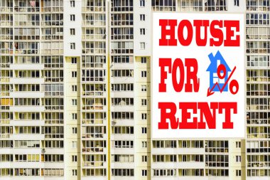 Gayrimenkul satışı reklam reklam panosu . 