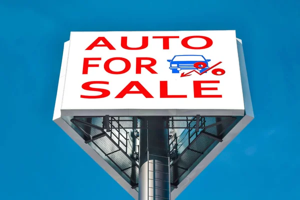 Billboard advertising car sales . — Stock Photo, Image