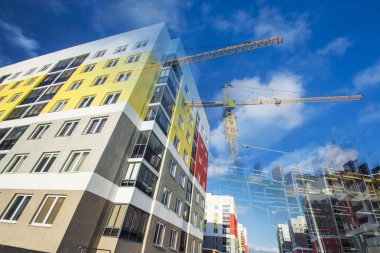 Yeni bir konut daire ev inşaatı . 