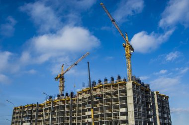 Yeni bir yerleşim bölgesinde şehrin inşaatı