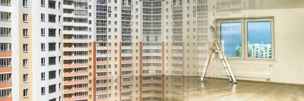 Панорама жилых многоэтажных жилых домов — стоковое фото