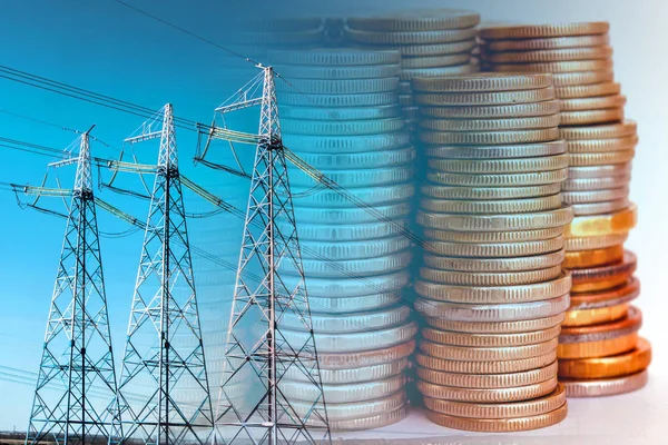 Para bir arka plan üzerinde elektrik şebeke . 