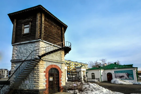 Rusland Ekaterinburg Watertoren Het Historische Plein — Stockfoto