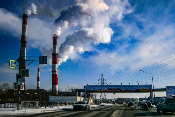 Rusia Región Sverdlovsk Ciudad Pervouralsk Hermoso Paisaje Producción — Foto de Stock