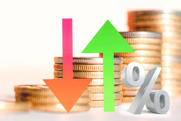 Arrows Change Exchange Rate Background Money Concept Changing Exchange Rate — ストック写真