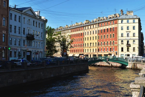 Veduta Del Canale Griboyedov San Pietroburgo Con Ponte — Foto Stock