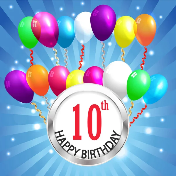 Aniversário fundo, Aniversário celebração convite cartão vetor eps 10 — Fotografia de Stock