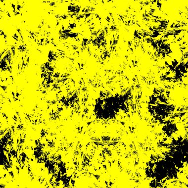 Grunge deseni sarı ve siyah renkli soyut ve pürüzsüz desen