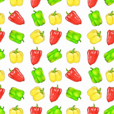 Sweet Peppers suluboya deseni, web siteleri, duvar kağıtları, ambalajlar, posterler, kartlar, davetiyeler, tekstil için moda bir arka plan olarak kullanılabilir.