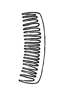 Saç fırçası taslak ikonu. Mobil konsept ve web tasarımı için doğrusal biçim işareti. Kuaför ekipmanı basit çizgi vektör ikonu. Sembol, logo çizimi. vektör grafikleri