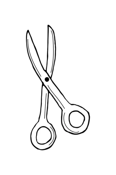 Scissors Icon Vector Illustration Cut Concept Open Scissors Utensil Hairdresser — Stock Vector