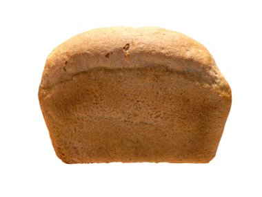 ekmek beyaz arkaplanda izole edildi